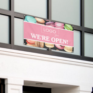 Banderoles Ouverture pour les entreprises   Macaron Patisseri