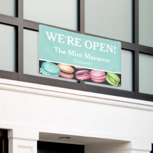 Banderoles Ouverture pour les entreprises   Mint pâtisserie f