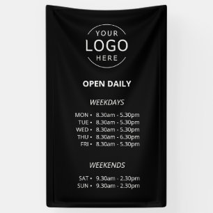 Banderoles Ouvrir les heures ouvrables quotidiennes Votre log