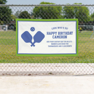 Banderoles Pagaies de fête du Club de Pickleball Blue Green C