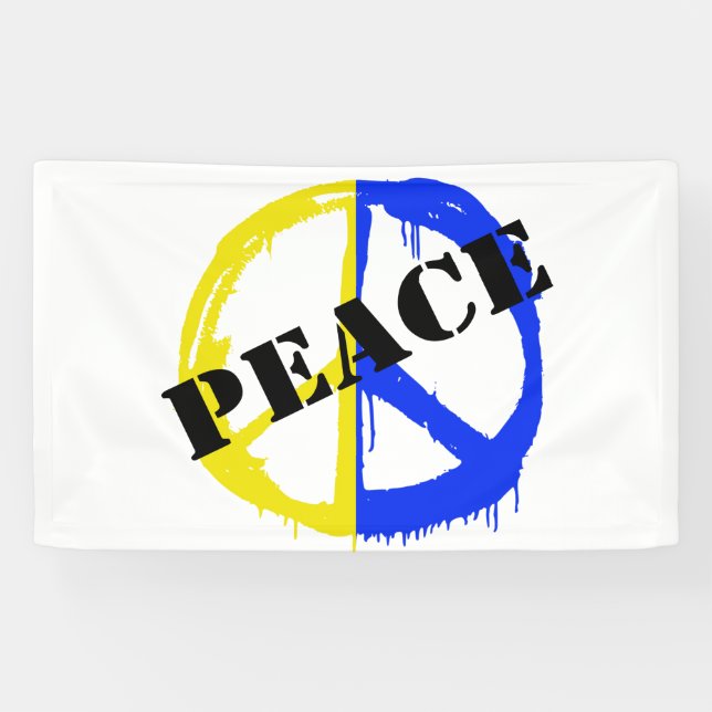Banderoles Paix pour l'Ukraine (Horizontal)