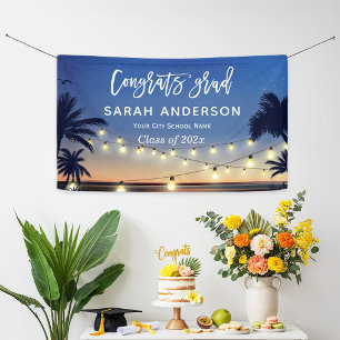 Banderoles Palm Beach String Lights Congrats Graduation Party