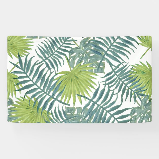 Banderoles Palm Tree Fronds Peinture hawaïenne (Horizontal)