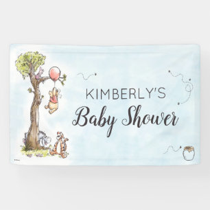 Banderoles Panneau Baby shower d'aquarelle Pooh & Friends
