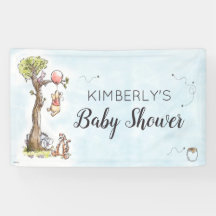 Panneau Baby shower d'aquarelle Pooh & Friends