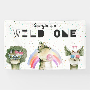 Banderoles Panneau de bienvenue d'anniversaire de dinosaure é