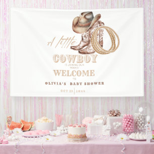 Banderoles Panneau de bienvenue du petit Baby shower Cowboy