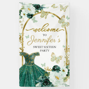 Banderoles Panneau de bienvenue pour un Sweet 16 Robe florale