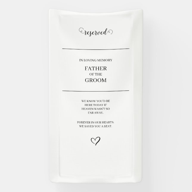 Banderoles Panneau de chaise de mariage commémoratif (Verticale)