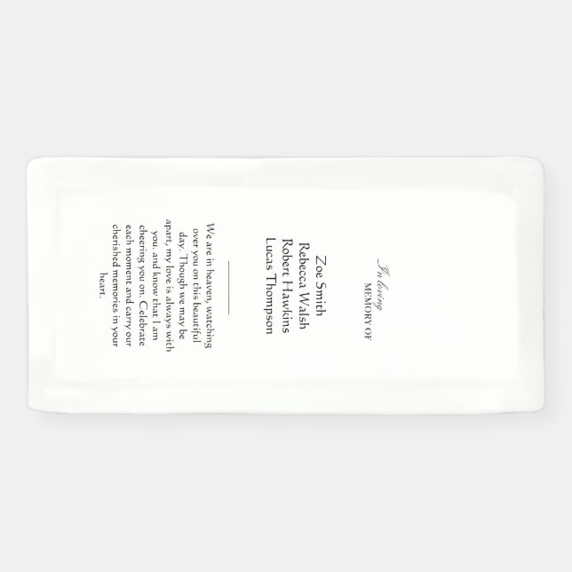 Banderoles Panneau de structure commémorative personnalisée r (Horizontal)