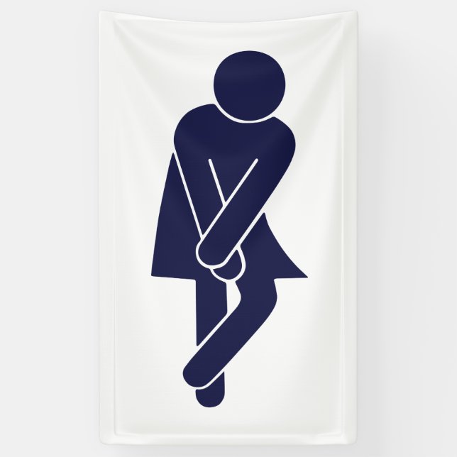 Banderoles Panneau de toilettes pour femmes amusantes (Vertical)