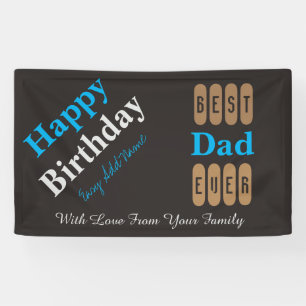 Banderoles Papa de joyeux anniversaire