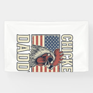 Banderoles Papa Poule Coq Vintage Patriotique