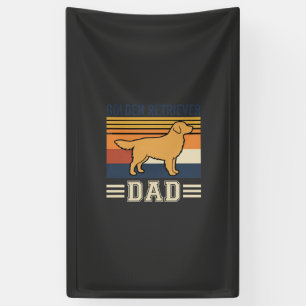 Banderoles Papa Retriever Doré Chien Rétro