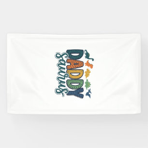 Banderoles Papa Saurus Mignon Papa Dinosaure Conception Vecto