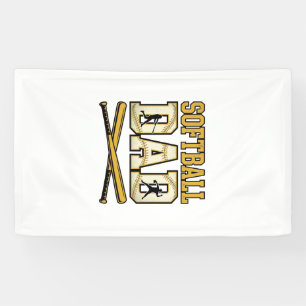Banderoles Papa Softball Gravure Vintage Batte Graphique_1