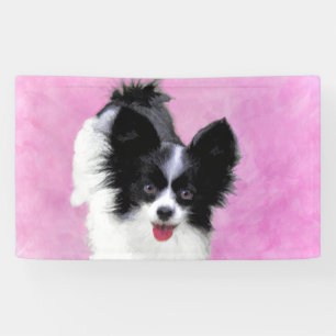 Banderoles Papillon (blanc et noir) Peinture - Chien Art