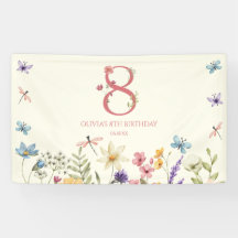 Papillon Élégant de Fleur Sauvage Fête d'anniversa