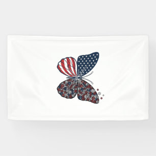 Banderoles Papillon patriotique vintage de la paix Vector Art