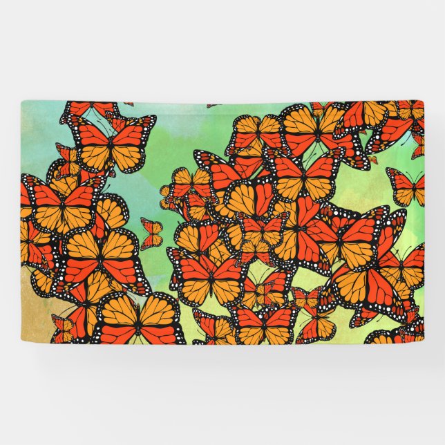 Banderoles Papillons de monarque (Horizontal)