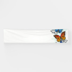 Banderoles Papillons volants Morpho et Monarch
