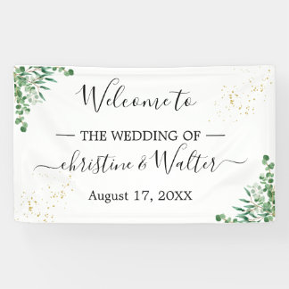 Banderoles Parti de mariage Feuille de l'Eucalyptus et de l'é