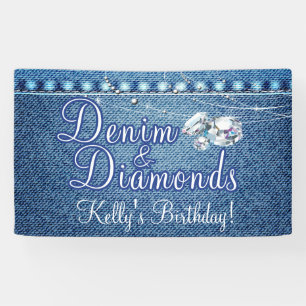 Banderoles Parti Denim et Diamonds