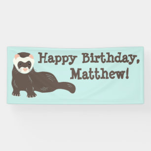 Banderoles Parti Ferret Brown de message personnalisé
