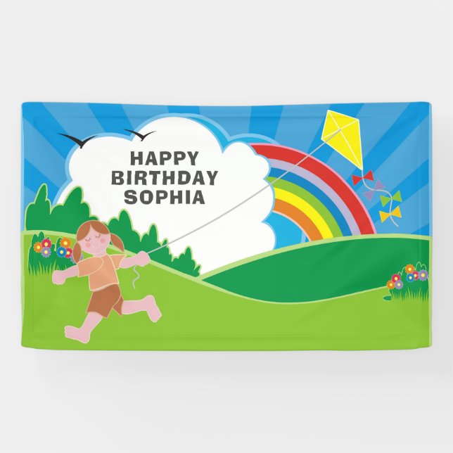 Banderoles Partie d'anniversaire de enfant de vol de (Horizontal)