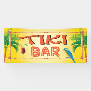 Banderoles Partie tropicale de plage de barre de Tiki