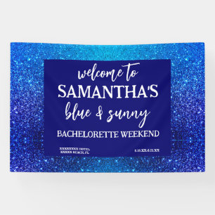 Banderoles Parties scintillant bleue Bachelorette Affiche de