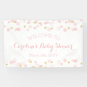 Banderoles Parties scintillant en or rose Confetti Baby Girl 