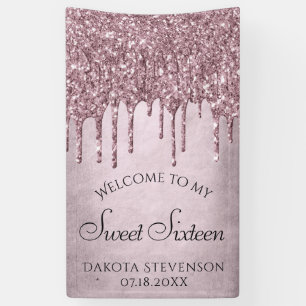 Banderoles Parties scintillant Mauve de dérive   Dusty Sweet 
