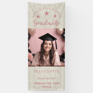 Banderoles Parties scintillant moderne Photo Graduation Dusty