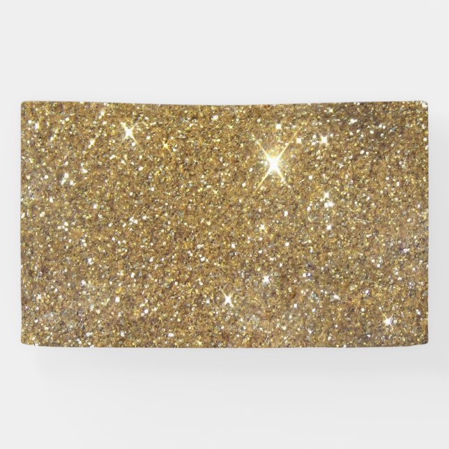 Banderoles Parties scintillantes de luxe d'or - image (Horizontal)