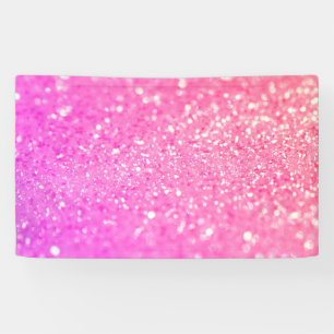 Banderoles Parties scintillantes roses de diamant