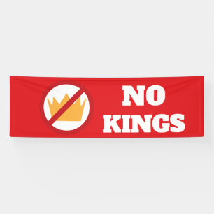 Banderoles PAS DE ROIS ! Anti-Trump Red OD