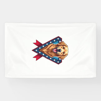 Banderoles Patriotic Golden Retriever Ruban de la Victoire Te