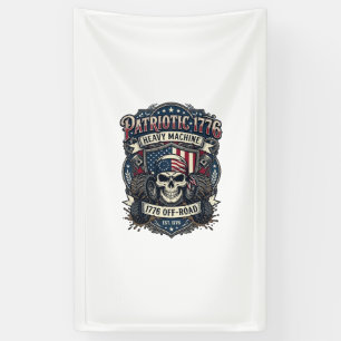 Banderoles Patriotique 1776 Hors Route Camion Monstre Crâne L