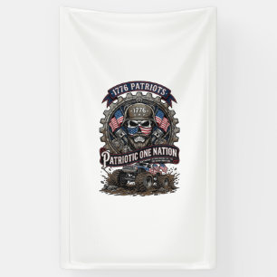 Banderoles Patriotique 1776 Hors Route Crâne Monster Truck Lo
