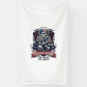Banderoles Patriotique 1776 Hors Route Crâne Monster Truck Lo