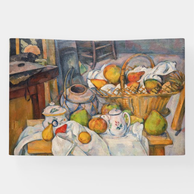 Banderoles Paul Cezanne - La vie morte avec panier (Horizontal)
