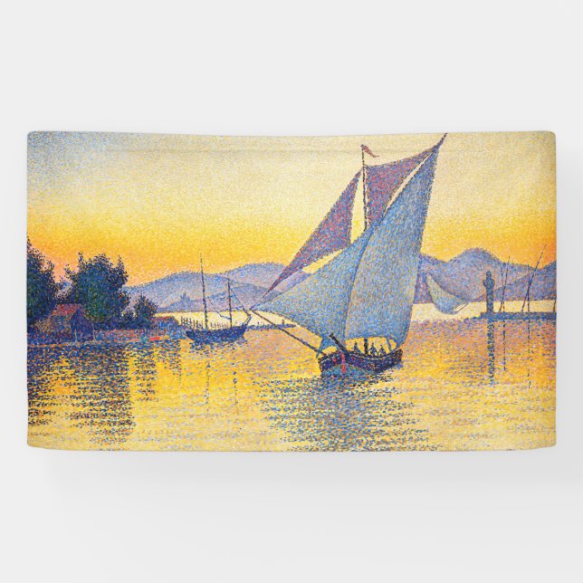 Banderoles Paul Signac - Le Port au coucher du soleil, Opus 2 (Horizontal)