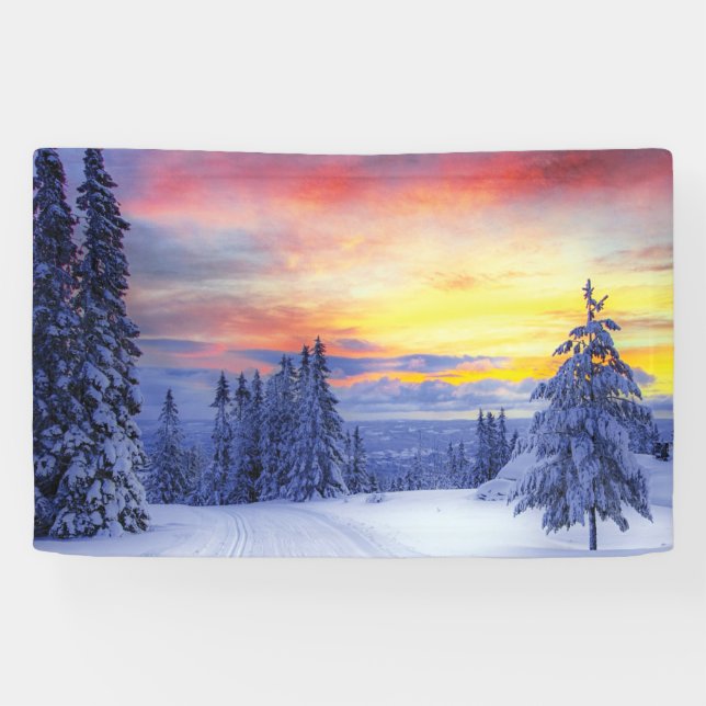Banderoles Paysage hivernal (Horizontal)