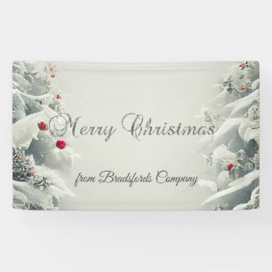 Banderoles Paysage hivernal, Guirlandes lumineuses neige