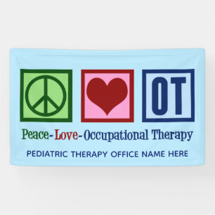 Banderoles Peace Love ergothérapie sur mesure