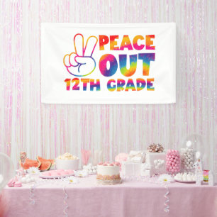 Banderoles Peace Out Douzième Grade Tee 12e Grade