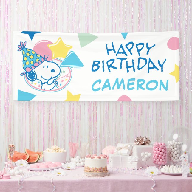 Banderoles PEANUTS | Snoopy Joyeux Ballons d'anniversaire (Fête)