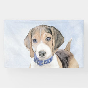 Banderoles Peinture beagle - Cute Original Chien Art