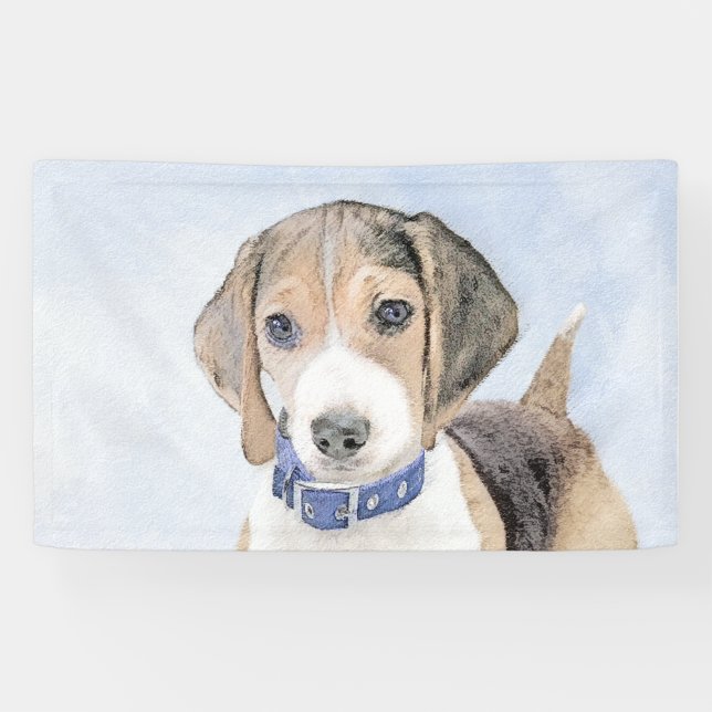 Banderoles Peinture beagle - Cute Original Chien Art (Horizontal)